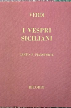 Verdi I Vespri Siciliani canto e pianoforte【中古】
