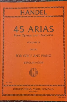 Handel 45 Arias Voice high and Piano Volume 3【中古】