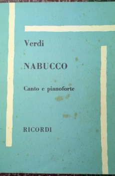 Verdi Nabucco canto e pianoforte【中古】