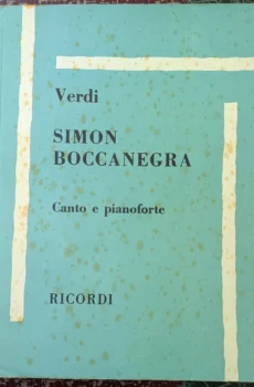 Verdi Simon Boccanegra canto e pianoforte【中古】