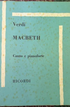 Verdi Macbeth canto e pianoforte【中古】