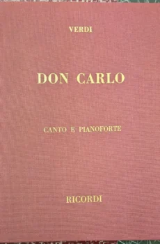 Verdi Don Carlo canto e pianoforte【中古】
